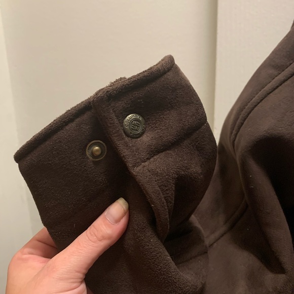 Men’s Faux Suede Columbia Bomber Jacket - Picture 6 of 7